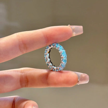 Bague Topaze Bleu Sapphire - خاتم التوباز الأزرق السماوي