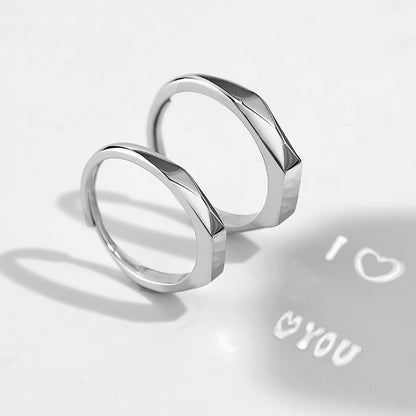 Bagues de couples I love you - خاتم انعكاس عشّاق الحب