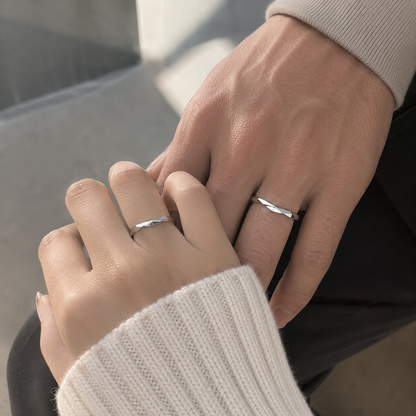 Bagues de couples I love you - خاتم انعكاس عشّاق الحب